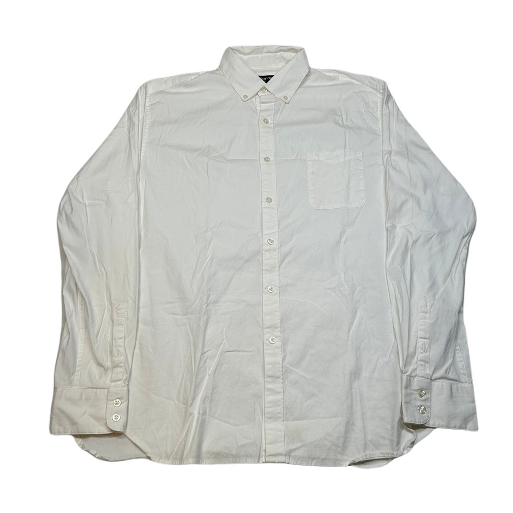 Claiborne Slim Fit Dress Shirt Mens‎ XL White Stretch Button Down Long Sleeve